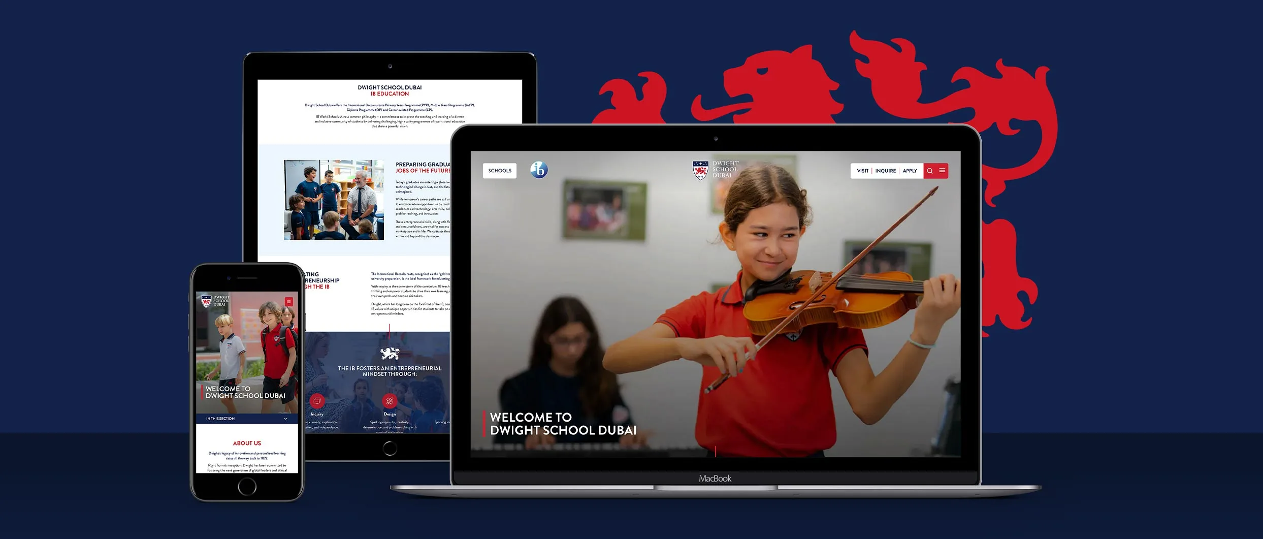Dwight School Dubai website preview